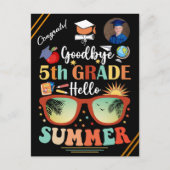 Hallo Afstuderen Vaarwel 5e klas Aankondigingskaart (Voorkant)