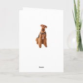 Hallo Airedale Puppy Dog Paars Card - Verse Kaart (Achterkant)