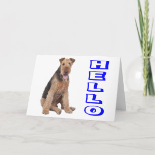 Hallo Airedale Puppy Hond Kaart - Vers