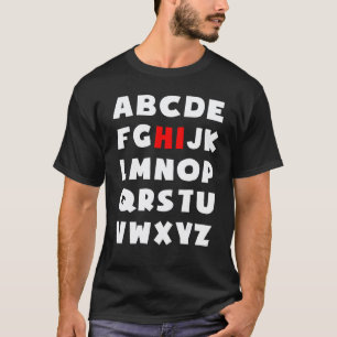 Hallo Alfabet Pre K Kleuterschool Terug naar schoo T-shirt