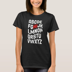 Hallo alfabet Terug naar de School voor de kleuter T-shirt