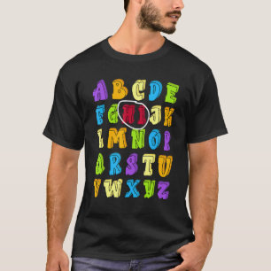 Hallo Alfabet Terug naar school Leraren Pre K Kleu T-shirt