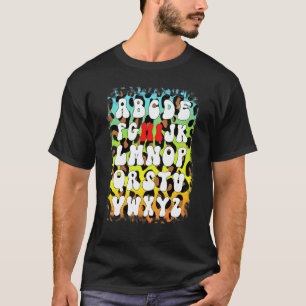 Hallo Alfabet Terug naar school Pre K Kleuterscho T-shirt