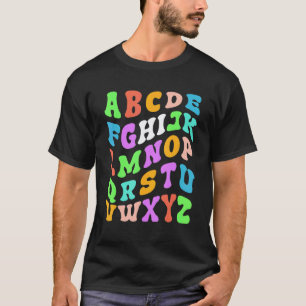 Hallo Alfabet Terug naar school Pre K Kleuterschoo T-shirt
