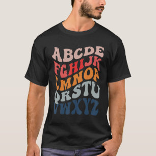 Hallo Alfabet Terug naar school Pre K Kleuterschoo T-shirt