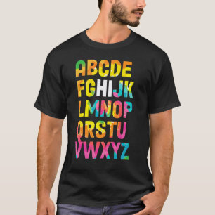 Hallo Alfabet Terug naar school Pre K Kleuterschoo T-shirt