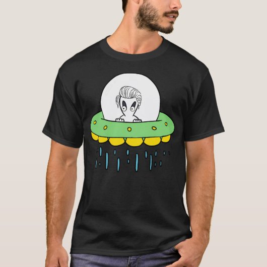 Hallo Alien in UFO T-shirt (Voorkant)