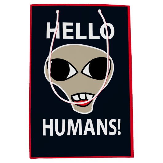 Hallo Alien Medium Cadeauzakje (Voorkant)