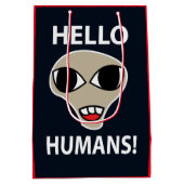 Hallo Alien Medium Cadeauzakje (Achterkant)