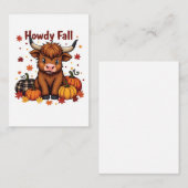 Hallo allemaal, herfst, melkkoe, pompoen notitiekaartje (Voorkant / Achterkant)