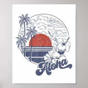 Hallo Aloha Ø Zomervakantie Hawaii Beach Family Ma Poster