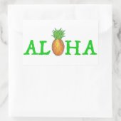 HALLO ALOHA Tropisch eiland Hawaïaanse ananas Rechthoekige Sticker (Tas)