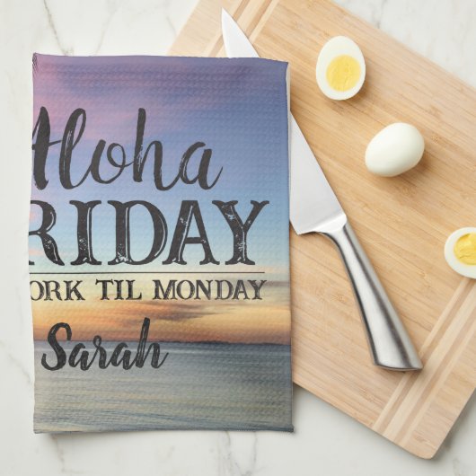 Hallo Aloha Vrijdag Theedoek (Quarter Fold)