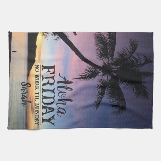 Hallo Aloha Vrijdag Theedoek (Horizontaal)