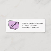 Hallo Als het zijn knappe leuke dating bellen kaar Mini Visitekaartje (Voorkant)