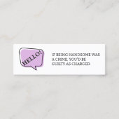 Hallo Als het zijn knappe leuke dating bellen kaar Mini Visitekaartje (Voorkant)