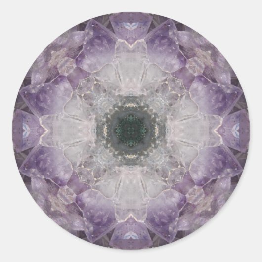 Hallo Amethyst Ronde Sticker (Voorkant)