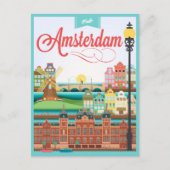 hallo Amsterdam Holland Briefkaart (Voorkant)
