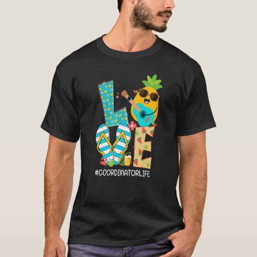 Hallo Ananas Liefde Coördinator Life T-shirt (Voorkant)