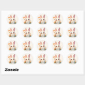 Hallo Anime Bunny Schattige Ronde Sticker (Vel)