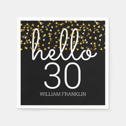 Hallo Any Age Gold Hearts Servet (Voorkant)