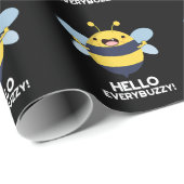 hallo Anybuzzy Funny Bee Pun Dark BG Cadeaupapier (Rol Hoek)
