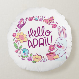hallo april rond kussen