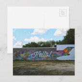 hallo Art Wall in Austin, Texas Briefkaart (Voorkant / Achterkant)