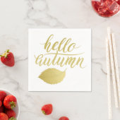 hallo Atumn | Faux Gold Brush-script Servet (Insitu)