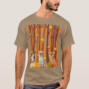 hallo Autumn Chihuahua Maple Leaf Herfst Pumpkin M T-shirt