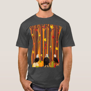 hallo Autumn Eagle Maple Leaf Herfst Pumpkin Manne T-shirt