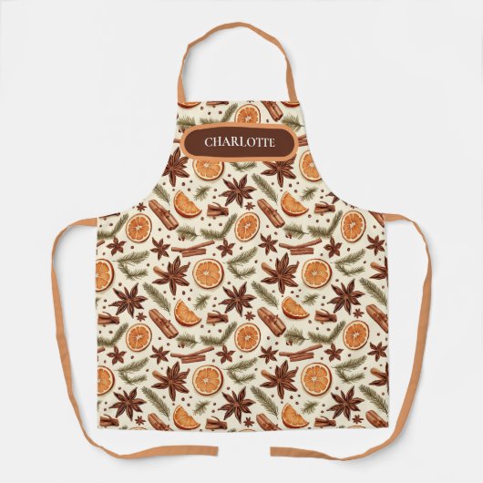 Hallo Autumn gepersonaliseerd Schort met naam (Voorkant)