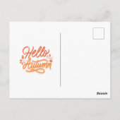 hallo Autumn Herfst champignon herfst kleuren blad Briefkaart (Achterkant)