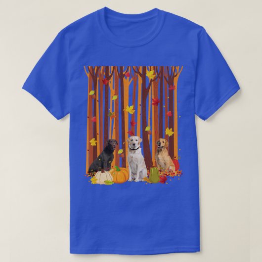hallo Autumn Labrador Maple Leaf Herfst Pumpkin Ma T-shirt (Design voorkant)