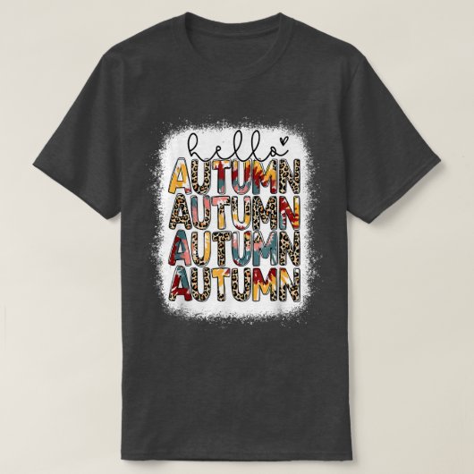 hallo Autumn Leopard Herfst Yall Hallo Herfst herf T-shirt (Design voorkant)