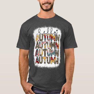 hallo Autumn Leopard Herfst Yall Hallo Herfst herf T-shirt