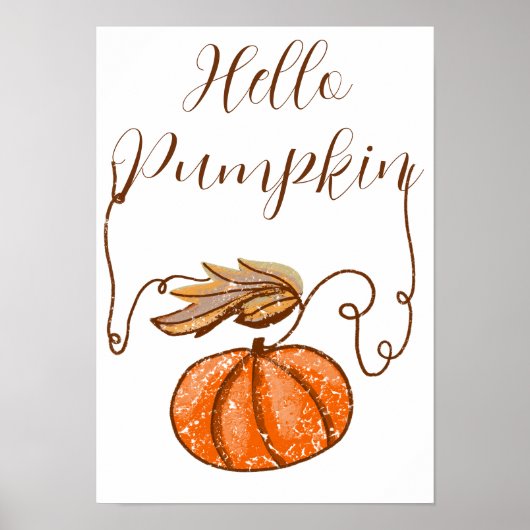 Hallo Autumn Pumpkin Poster (Voorkant)