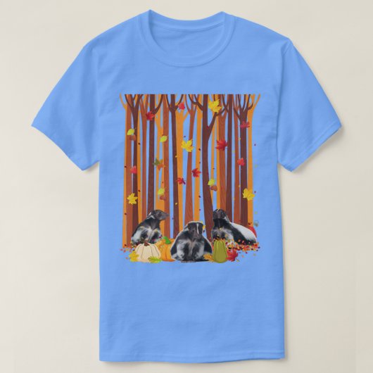 hallo Autumn Shunk Maple Leaf Herfst Pumpkin Manne T-shirt (Design voorkant)