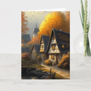 Hallo Autumn Tudor Home Waterside Path Kaart