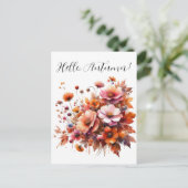 Hallo Autumn Wild Flowers Briefkaart (Staand voorkant)