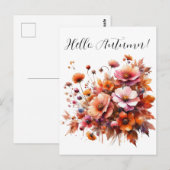 Hallo Autumn Wild Flowers Briefkaart (Voorkant / Achterkant)
