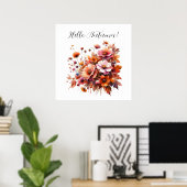 Hallo Autumn Wild Flowers Poster (Thuiskantoor)