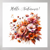 Hallo Autumn Wild Flowers Poster (Voorkant)