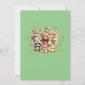 hallo Babies Boho Woodland Twin Baby shower Kaart (Achterkant)