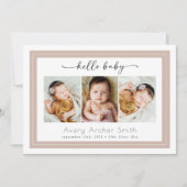 hallo Baby 3 Aankondiging van geboorte van fotoscr (Voorkant)