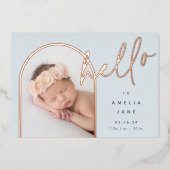 hallo Baby | Aankondiging Folie geboorte (Voorkant)