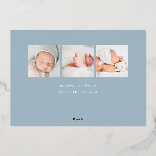 hallo Baby | Aankondiging Folie geboorte (Achterkant)