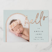 hallo Baby | Aankondiging Folie geboorte (Voorkant)