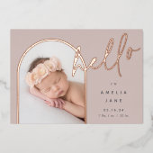 hallo Baby | Aankondiging Folie geboorte (Voorkant)