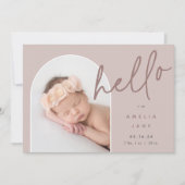 hallo Baby | Aankondiging van de foto ter geboorte (Voorkant)